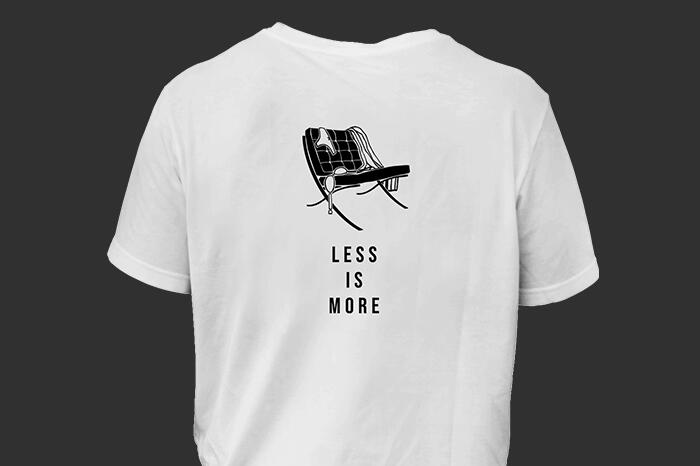 Less is More - ilustrácia na tričku